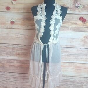 Axes Femme Coquette And Cream Floral Duster Dress